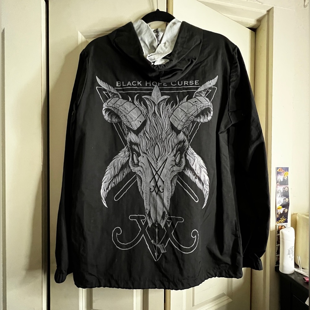 Black Goat Design Windbreaker